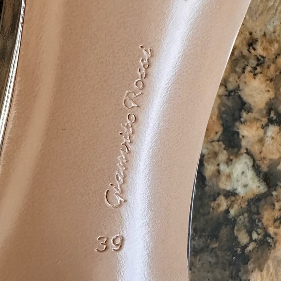 Gianvito Rossi Crystal Embellished Slide Sandal Heels - Picture 9 of 10